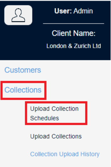 Can I upload collection schedules via a file all in one go